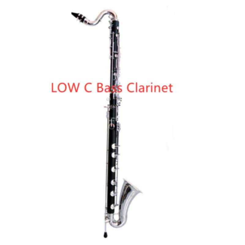 Professional Level Bakelite Body Nickel Plated LOW C Bass Clarinet image 1