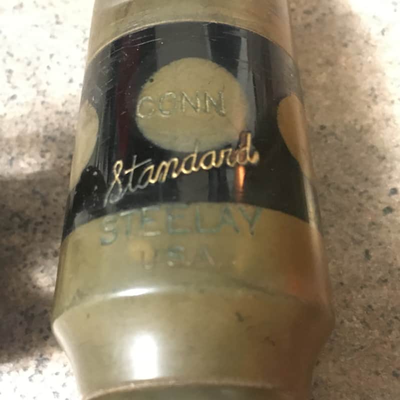 VINTAGE CONN STANDARD STEELAY 5 TIP RARE ALTO USA SAXOPHONE MOUTHPIECE NEAR MINT FINE HARD RUBBER OVERALL NICEST I'VE SEEN CAP AND LIG FREE SHIP image 1