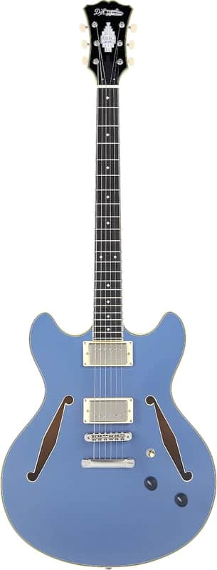 D'Angelico Excel DC Tour Semi-hollowbody Electric Guitar - Solid Black image 1