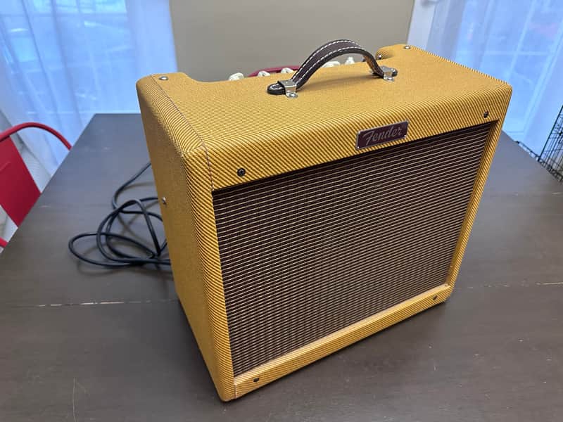 Fender Blues Junior Lacquered Tweed Sweetwater Eminence Red White and Blue image 1