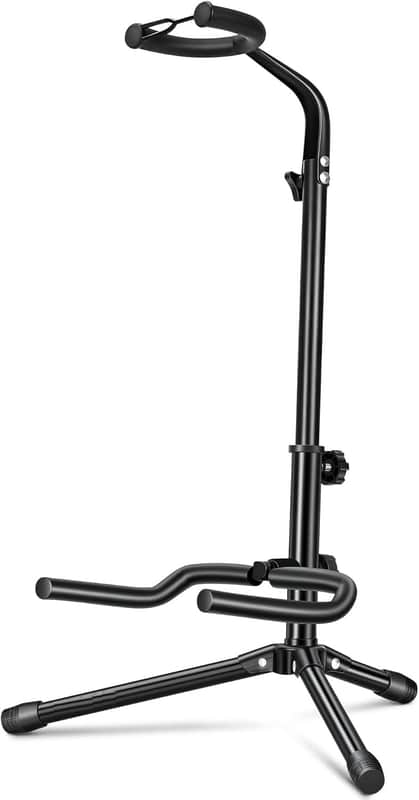 Guitar Stand Floor Adjustable - Folding Universal Guitar Holder Instrument Tripod Stand Fit for Acoustic Electric Classical Guitars Bass Banjo Mandolin image 1