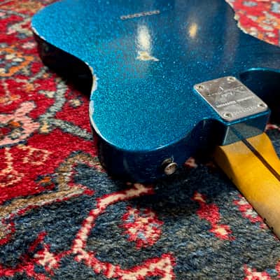 Fender Custom Shop Double Esquire Relic LTD 2015 Aged Sparkle Blue image 14