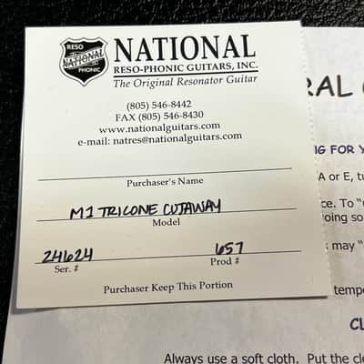 2022 National M1 Tricone Cutaway Resonator Reso Phonic guitar image 14