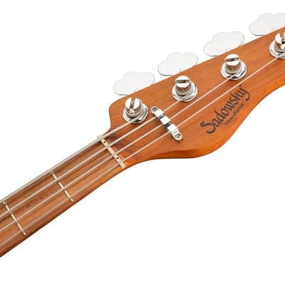 Sadowsky MetroExpress 22-Fret Will Lee Artist Line Bass, Morado Fingerboard, 4-String - Solid Candy Apple Red Metallic High Polish image 4