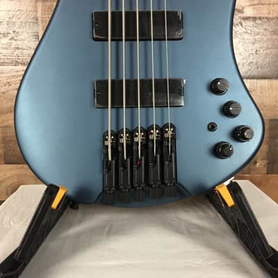 Ibanez EHB1005F Fretless 5-string Bass Guitar, Artic Ocean Matte, Gig Bag, 159 image 7