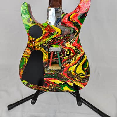 Funk Guitars USA Triple S Swirl Guitar super Strat w/ Floyd Rose & DiMarzio Pickups Shred Steve Vai Ibanez JEM DNA style image 4