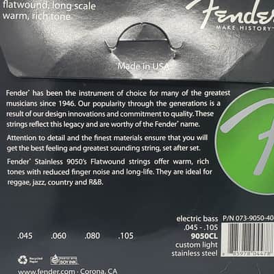 Fender Fender 9050CL Stainless Steel Flatwound Bass Strings - Standard / Long Scale image 5