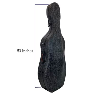 D’Luca Carbon Fiber Cello Case 4/4 Full Size Black image 4