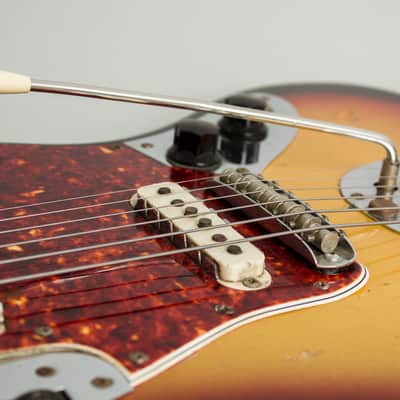 Fender  Jaguar Solid Body Electric Guitar (1965), ser. #105620, tweed hard shell case. image 20
