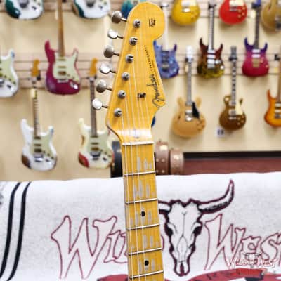 Fender Custom Shop Limited Edition 1958 Stratocaster AA Flame Maple Neck Heavy Relic Super Faded Aged Taos Turquoise 7.75 lbs image 7