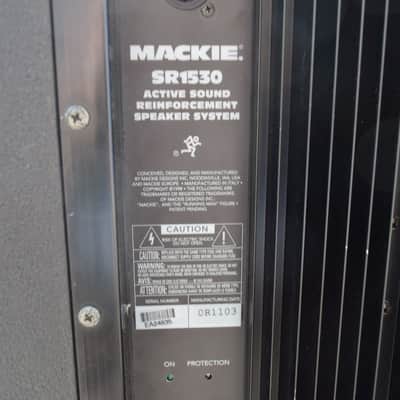 Mackie SR-1530 powered 3 way PA speakers excellent-used speakers for sale image 9