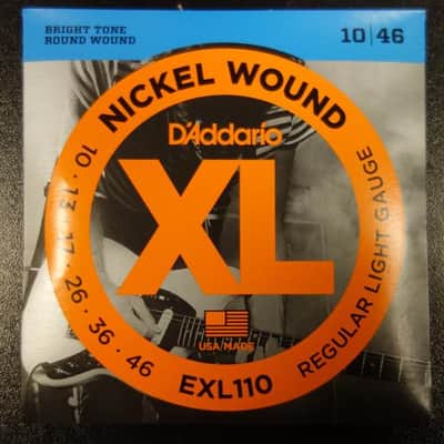 D'addario EXL-110 Regular Light Gauge 10-46 Nickel Would image 1