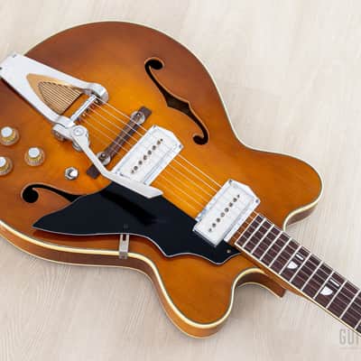 1960s Kay Jazz II Old Kraftsman-Branded Vintage Hollowbody Electric Guitar w/ Kleenex Box, Case image 10