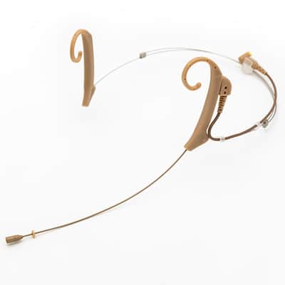Thor AV SH20-T-TA4F Dual Ear Omnidirectional Headworn Microphone with TA4F Cable, Tan image 4