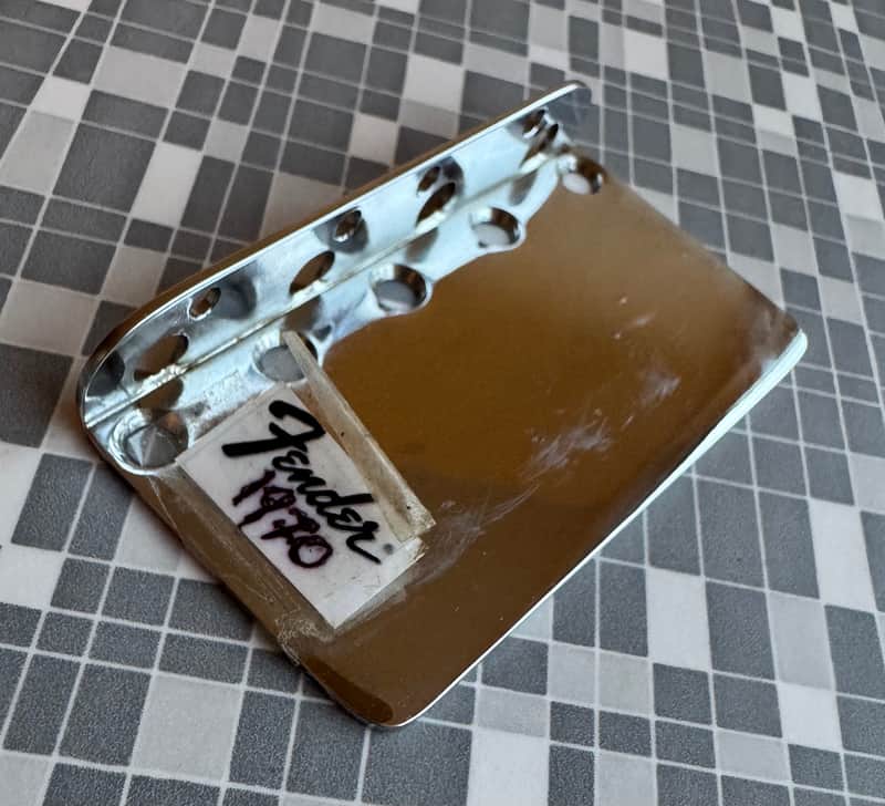 Fender Precision bass bridge plate 1970 - Chrome image 1