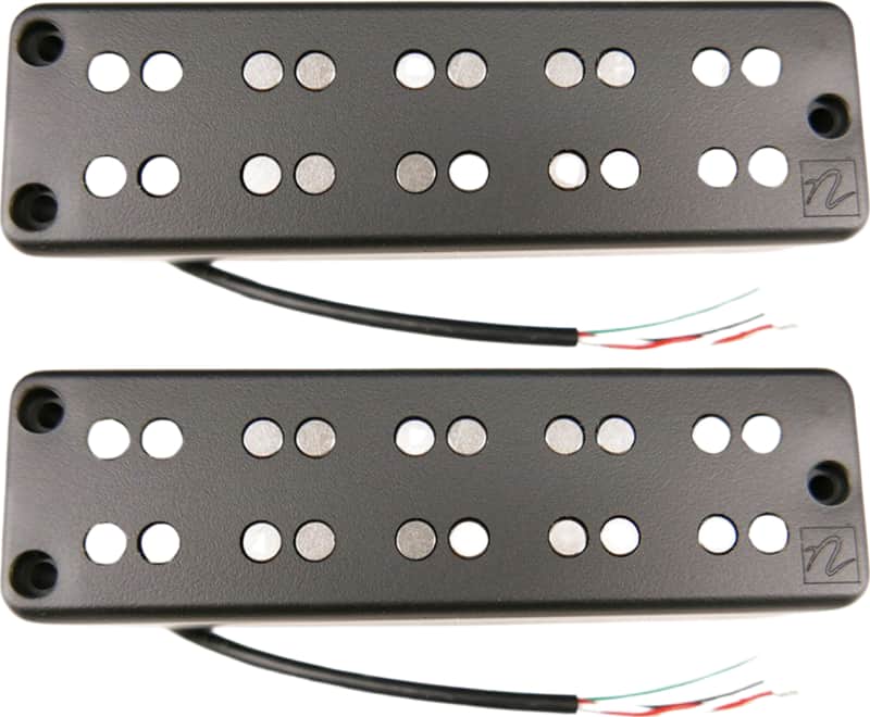 Nordstrand Dual Coil 5-String Soapbar Bass Pickup Set, Parallel Wind, Black imagen 1