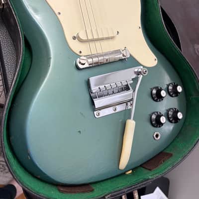 Vintage 1967 Gibson Melody Maker D with Vibrola Pelham Blue Original Case Music City Bridge Savvy image 1
