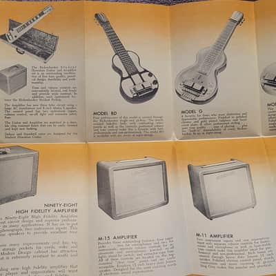 Rickenbacker 1950s fold out catalog Mid- 1950s - Tan / Paper image 3