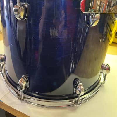 Premier Artist Birch 90s/2000s - Blue Lacquer UK built 14X11 rack tom/floor tom Nice! image 8