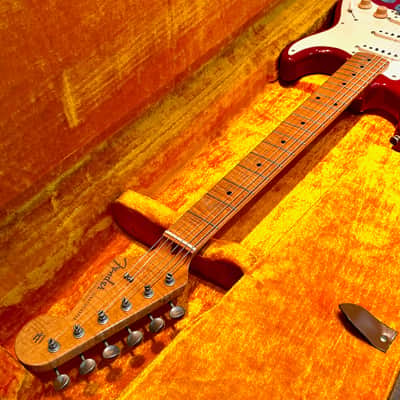 1996 Fender Cunetto Relic Stratocaster — Dakota Red — Norman’s Rare Guitars Special Run — John Cruz Neck image 2