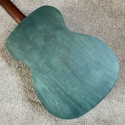 S.Yairi 40 Inch OM Acoustic Guitar in Blue Green, Spruce Top, Rosewood Fingerboard image 15