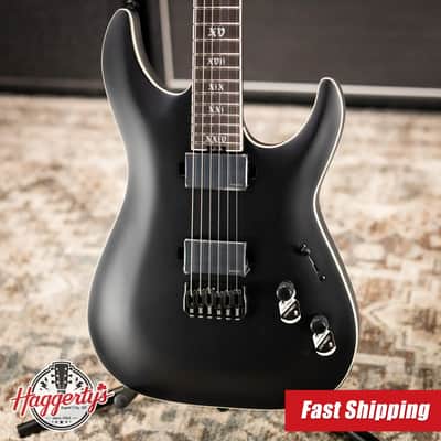 Schecter C-1 SLS Elite Evil Twin Electric Guitar - Satin Black image 1