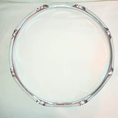UNMARKED SNARE DRUM HOOPS SET 13"/8L - CHROME - FREE SHIP TO C-USA! image 6