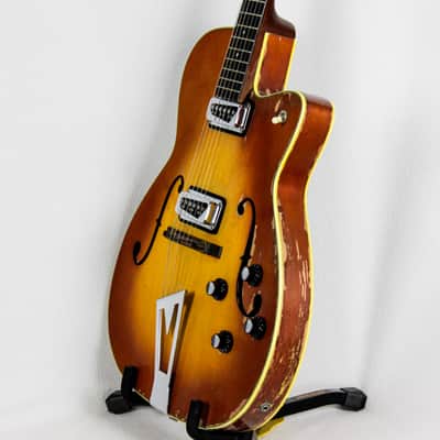 Martin F-55 1964 vintage hollow body electric guitar with DeArmonds image 3