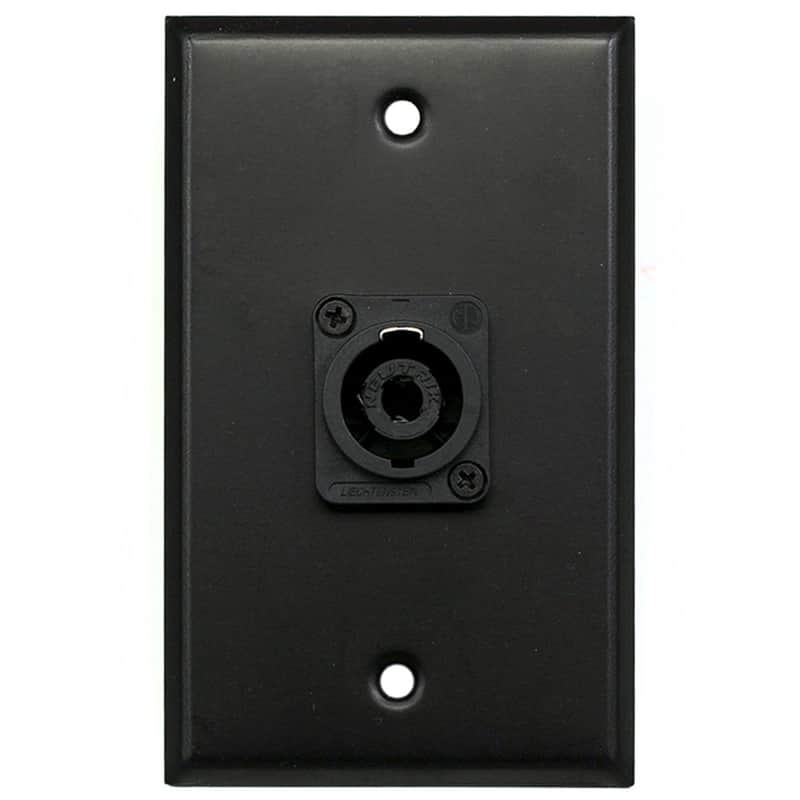 Whirlwind WP1B/1NL4 - Single-Gang Wall Plate with NL4 Connector (Black) image 1