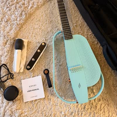 Enya NEXG 2 Smart Audio Guitar Deluxe Bundle - Teal Blue (with Mic & Wireless Pedal) image 5