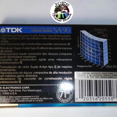 4-TDK SA-90 (1997) Type II Hi-Output Super Avilyn SA Chrome Cassette Tapes Japan Made For USA Sealed And New! image 3