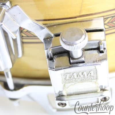 *Tama 14x6.5"Inlay Superstar Mastercraft Artwood AW-456 Snare Drum Vintage 80s* image 5