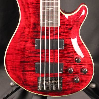 Schecter Omen Extreme 5 5 String Electric Bass Guitar Black Cherry image 1