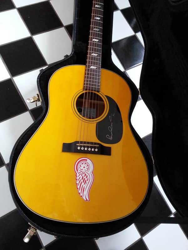 Autographed Paul McCartney signed Epiphone Inspired By 1964 Texan recent Blonde image 1