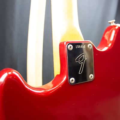 1966 Fender Mustang Guitar with Rosewood Fretboard - Dakota Red image 9