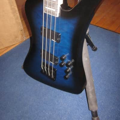 Jackson JS Series Kelly Bird 4-String Electric Bass JS3Q - Trans Blue Burst image 2