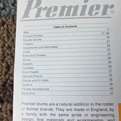 Vintage 1973 Premier Full-Line Drum Catalog! Rare, Original Case Candy, Paperwork! image 2