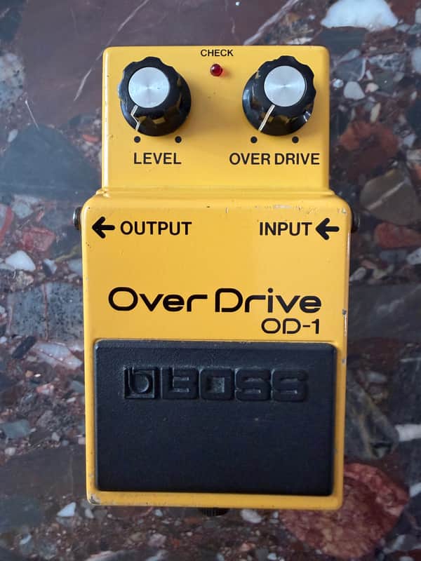 Boss OD-1 Over Drive (Black Label) 1985 - Yellow image 1