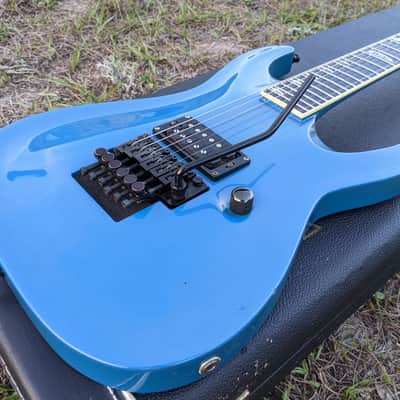 1987 Kramer Mach II Stagemaster Standard Flip Flop Blue W/OHSC Great Condition Overall image 6