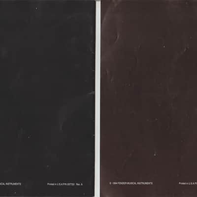 Fender Owner’s Manual and Specifications for Guitars and Basses 1994 image 8