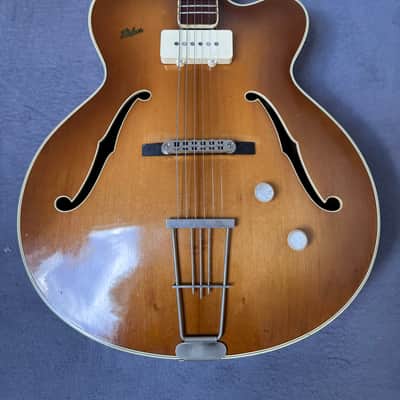 Hofner 4550 S - 1950s archtop guitar - fretjob, electrified, player image 3