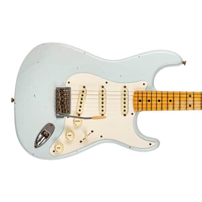 Fender Custom Shop Limited Edition 57 Stratocaster Journeyman Relic Sonic Blue (Pre-Owned, 2021, EC) #CZ554028 image 2
