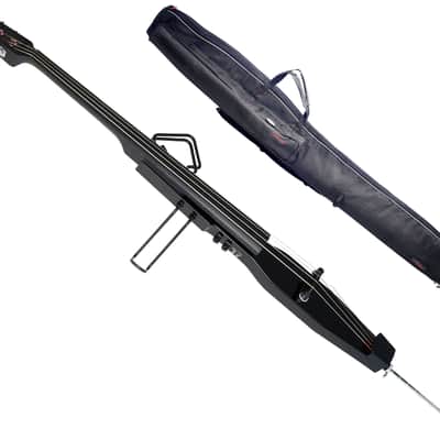 STAGG Metal Black Electric Double Bass With Gigbag Plus 1/4" Output Jack EUB Electric Upright Bass image 1