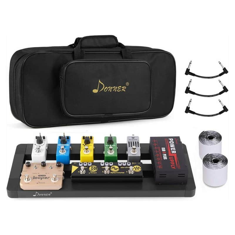 Donner 20''x 8'' Guitar Pedal Board Case Aluminium Pedalboard with Carrying Bag image 1