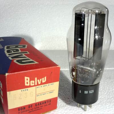 Vintage 5Z3G / VT-145 tube, Belvu black plates 1959, NOS, New in box, Tested image 2