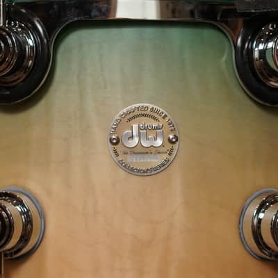 DW 9x13" Collector's Series Exotic Tom - 2007 Candy Blue Azure Burst over Mapa Burl Exotic Veneer - Carl Allen image 3
