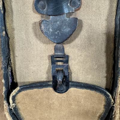 Unbranded Trap door parlor guitar case 1900s 1910s 1920s - Tan image 4