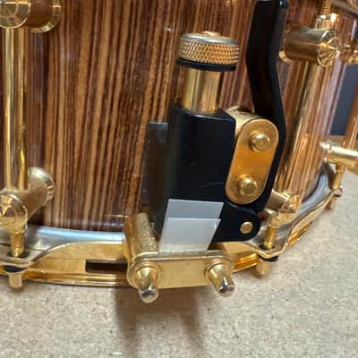 Exotic Drum Co. 14x6" Zebrawood Stave Snare Drum - Natural Oil image 4