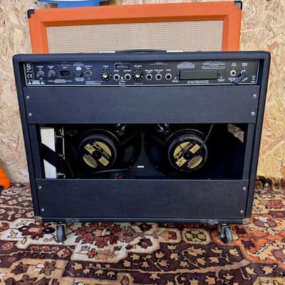 Vintage 1990s Fender Twin Amp Blackface 2x12 Valve Amplifier Combo w/ Footswitch image 8