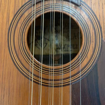 Raffaele Calace Italian folk guitar 1890 - Natural Wood! image 14